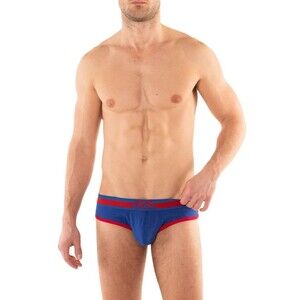 Men's Go Softwear California Brief in Royal Blue/Red - Small, NWT